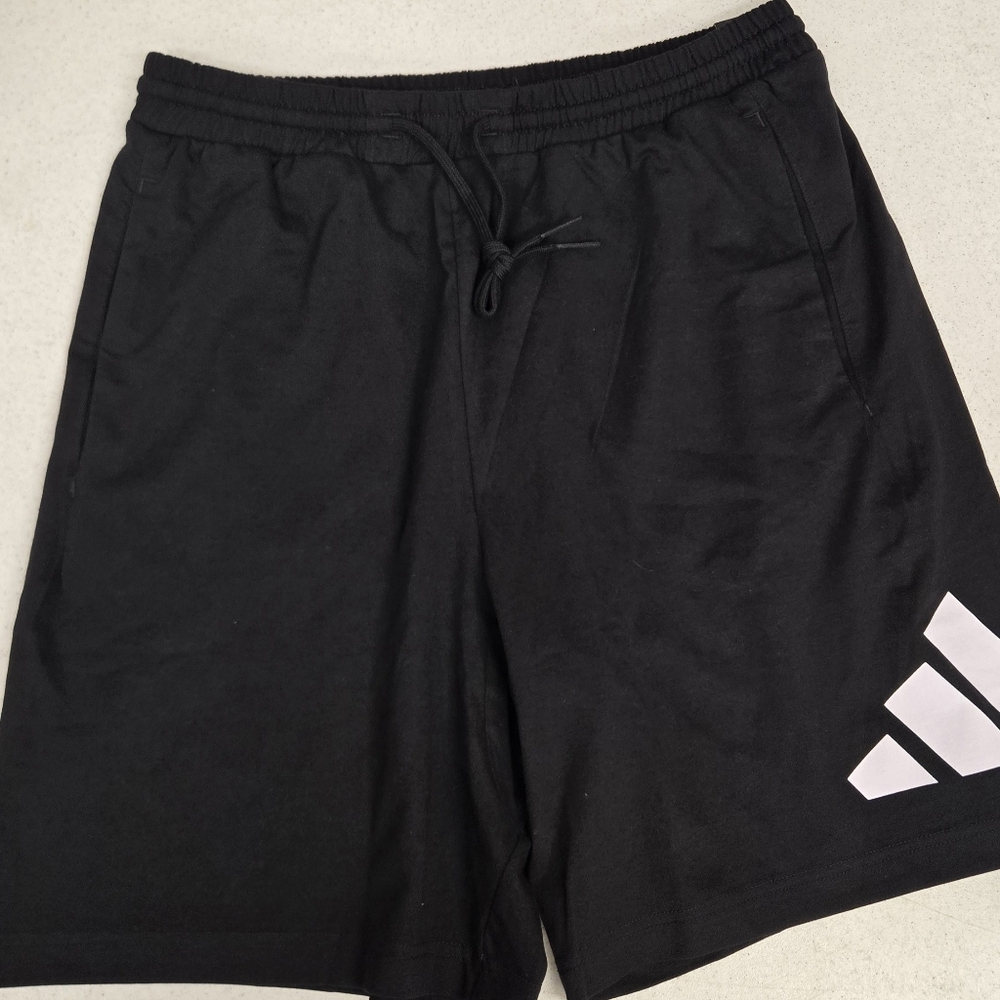 Black and White Athletic Shorts with Moisture-Wicking Fabric. Large/tall. New.